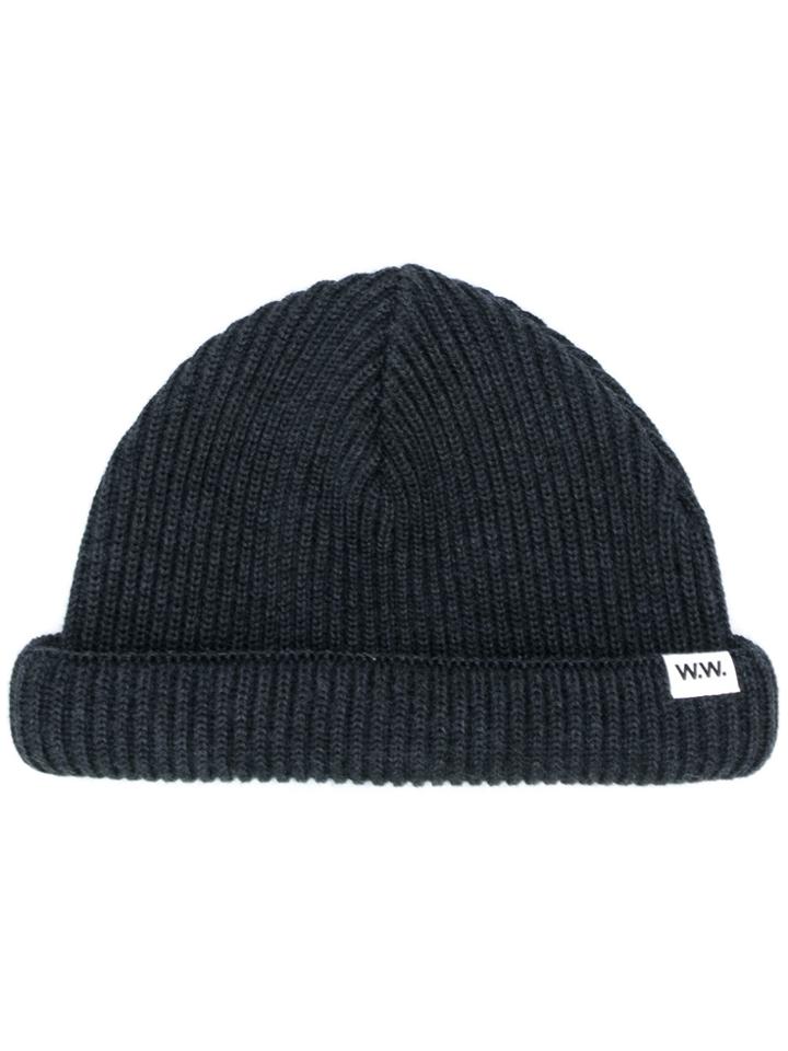 Wood Wood Daci Ribbed Beanie - Grey