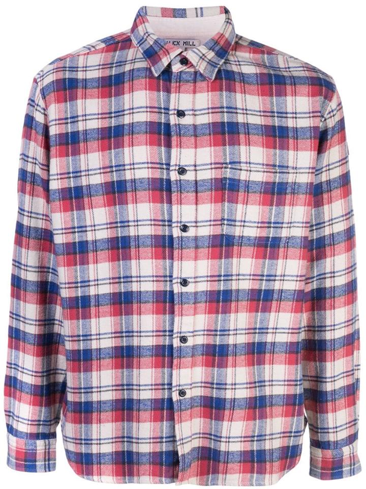 Alex Mill Plain Flannel Shirt - Blue
