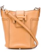 Tod's Double T Bucket Tote - Brown