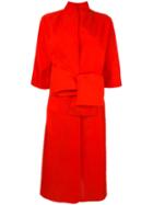 Daniela Gregis Kimono Coat, Women's, Size: 2, Red, Cotton