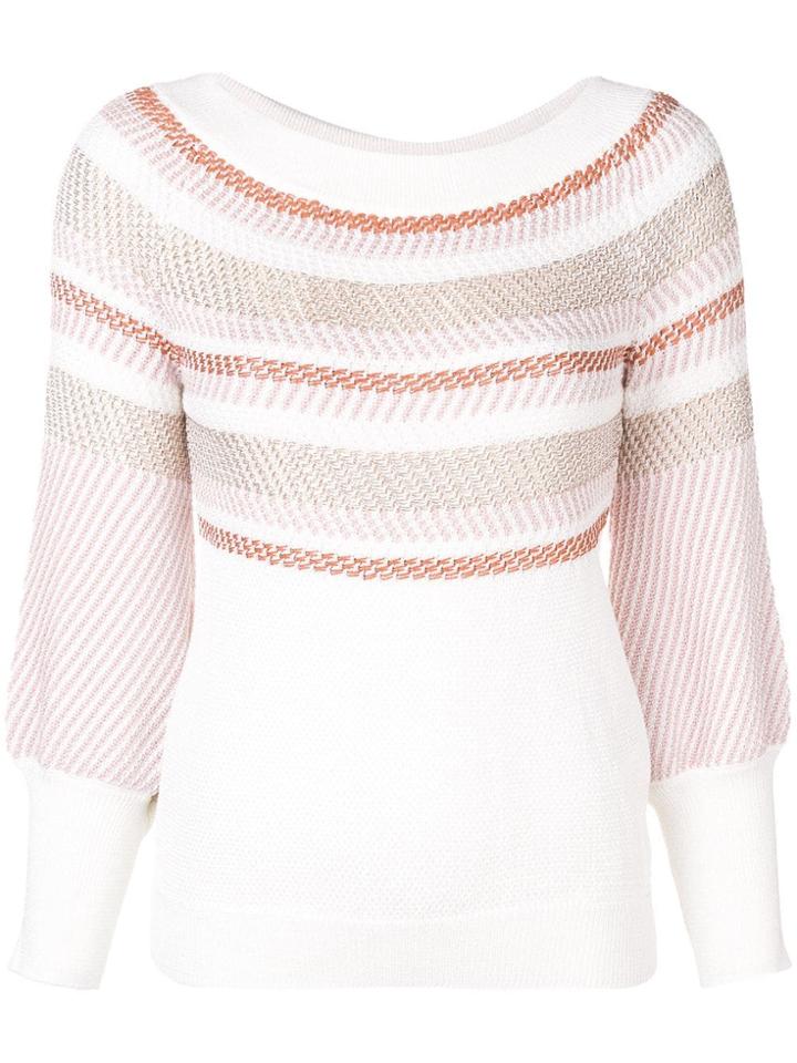 Peter Pilotto Striped Knitted Jumper - Pink