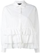 Erika Cavallini - Ruffled Shirt - Women - Cotton - 42, White, Cotton