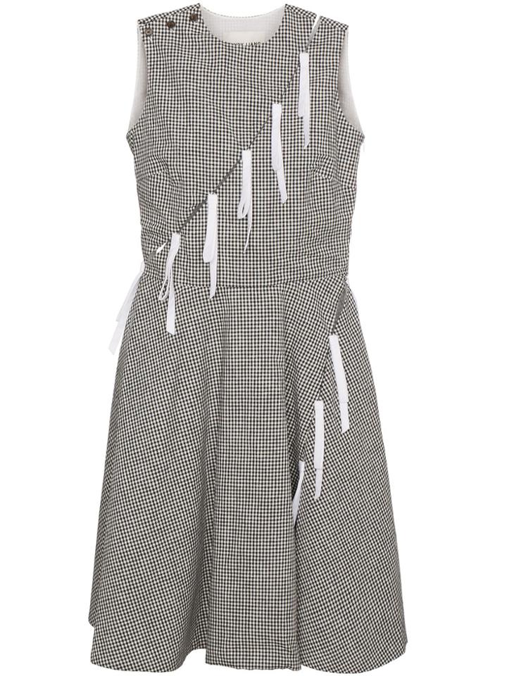 Sandy Liang Gingham Dress - Black