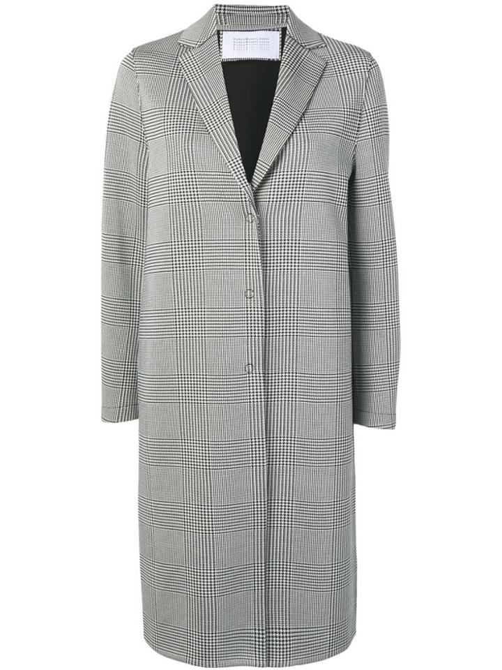 Harris Wharf London Prince Of Wales Check Coat - Black