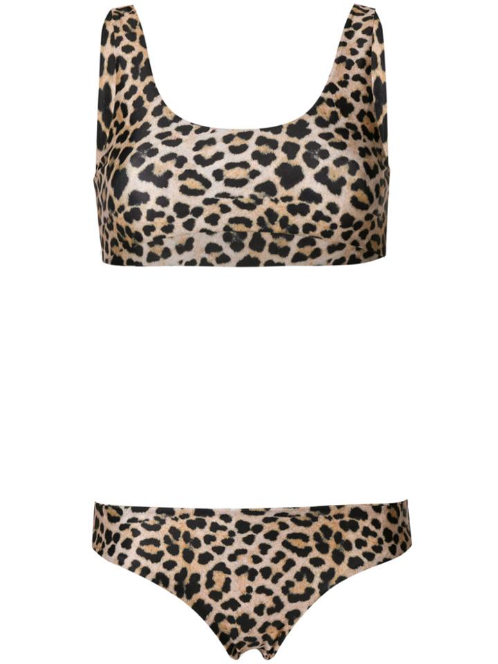 Danielle Guizio Leopard Print Bikini - Multicolour