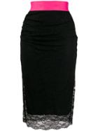 Pinko Contrast Waist Skirt - Black