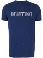 Emporio Armani Short Sleeved Logoed T-shirt - Blue