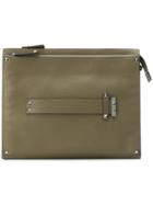 Valentino Flat Handle Clutch Bag - Green