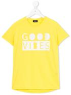 Diesel Kids - Good Vibes Print T-shirt - Kids - Cotton - 12 Yrs, Yellow/orange