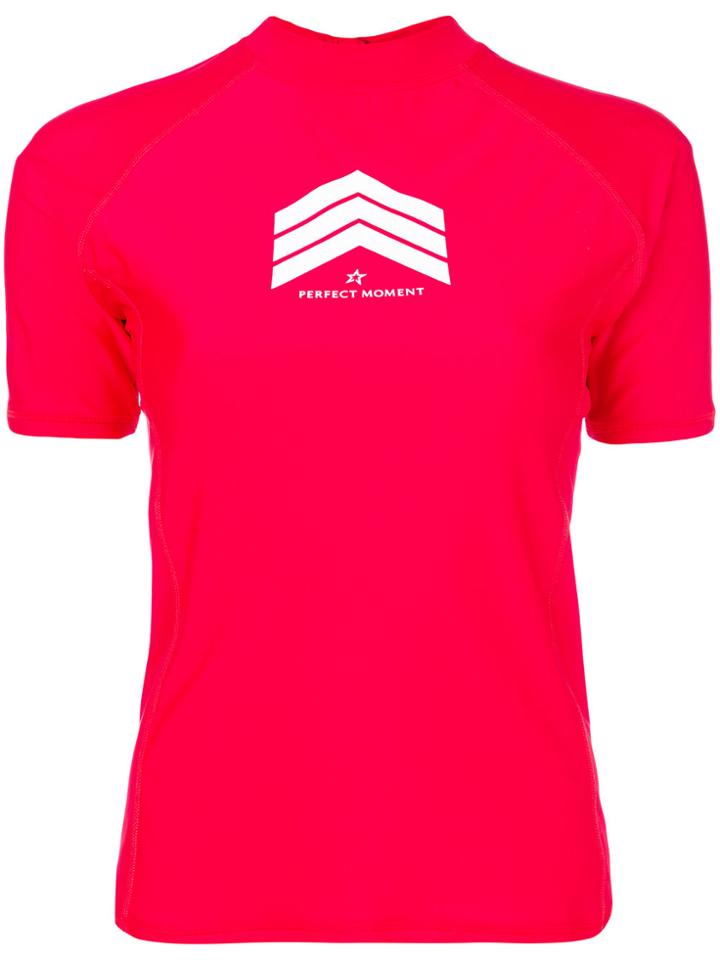 Perfect Moment Chevron Detail Rashguard - Red