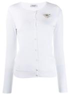 Liu Jo Embellished Round Neck Cardigan - White