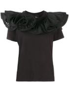 Marc Jacobs Ruffled Collar T-shirt - Black