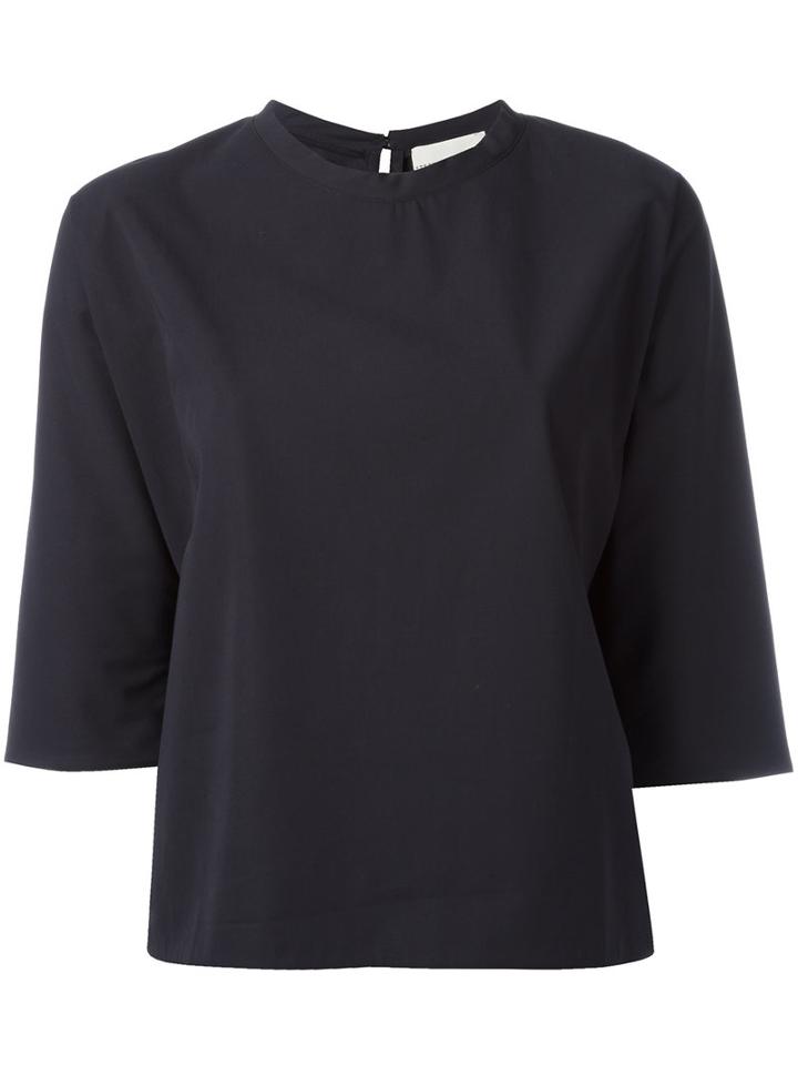 Stephan Schneider - Keyhole Detail Blouse - Women - Cotton - S, Women's, Blue, Cotton