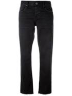 Current/elliott Cropped Straight Jeans - Black