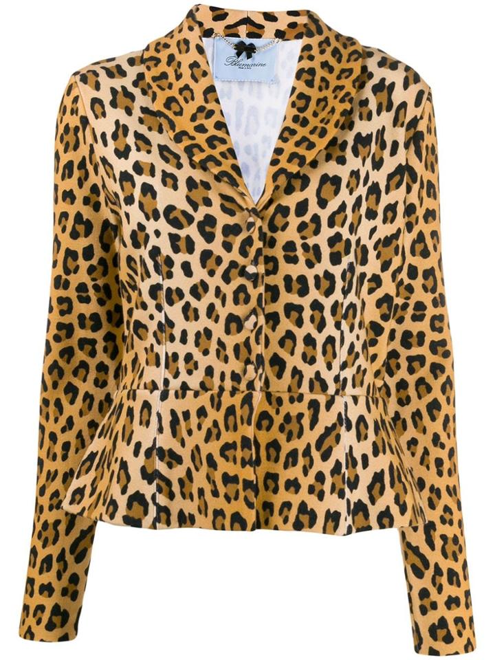 Blumarine Leopard-print Jacket - Brown