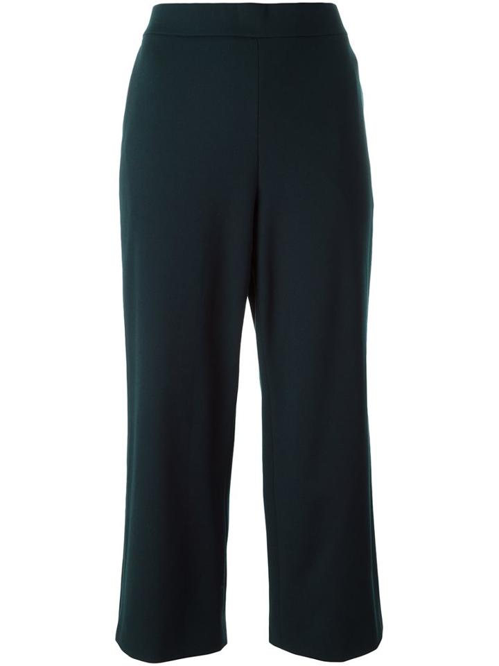 Akris Cropped Trousers, Women's, Size: 36, Blue, Viscose/acetate/spandex/elastane/polyamide