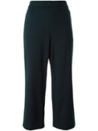 Akris Cropped Trousers, Women's, Size: 36, Blue, Viscose/acetate/spandex/elastane/polyamide