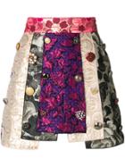 Dolce & Gabbana Panelled Jacquard Skirt - Multicolour