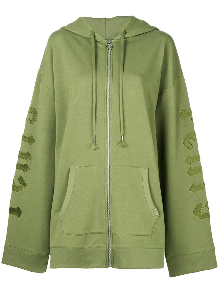 Puma - Harness Zipped Hoodie - Women - Cotton/polyester/spandex/elastane - M, Green, Cotton/polyester/spandex/elastane