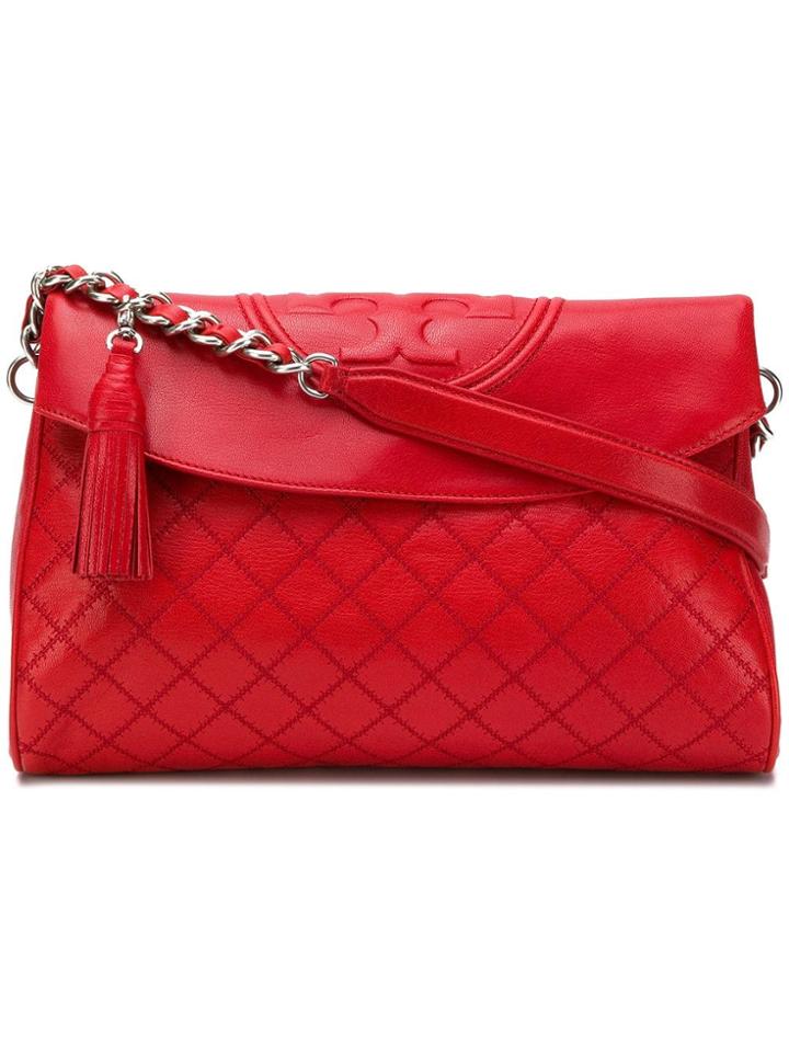Tory Burch Fleming Fold-over Hobo Bag - Red