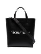 Off-white Black Sculpture Large Leather Tote Bag