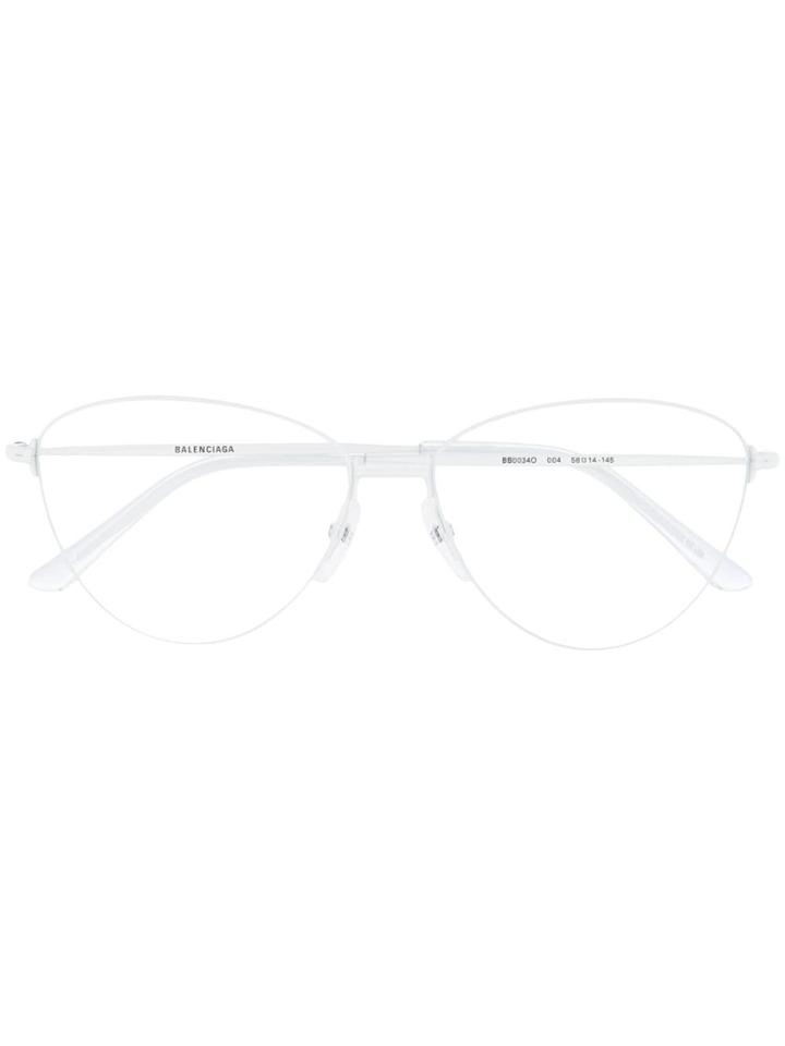 Balenciaga Eyewear Cat Eye Glasses - White