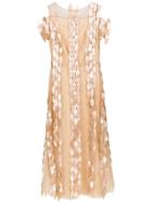 Gloria Coelho Off Shoulder Mid Dress - Neutrals