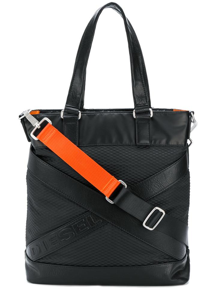 Diesel Front Logo Tote Bag - Black