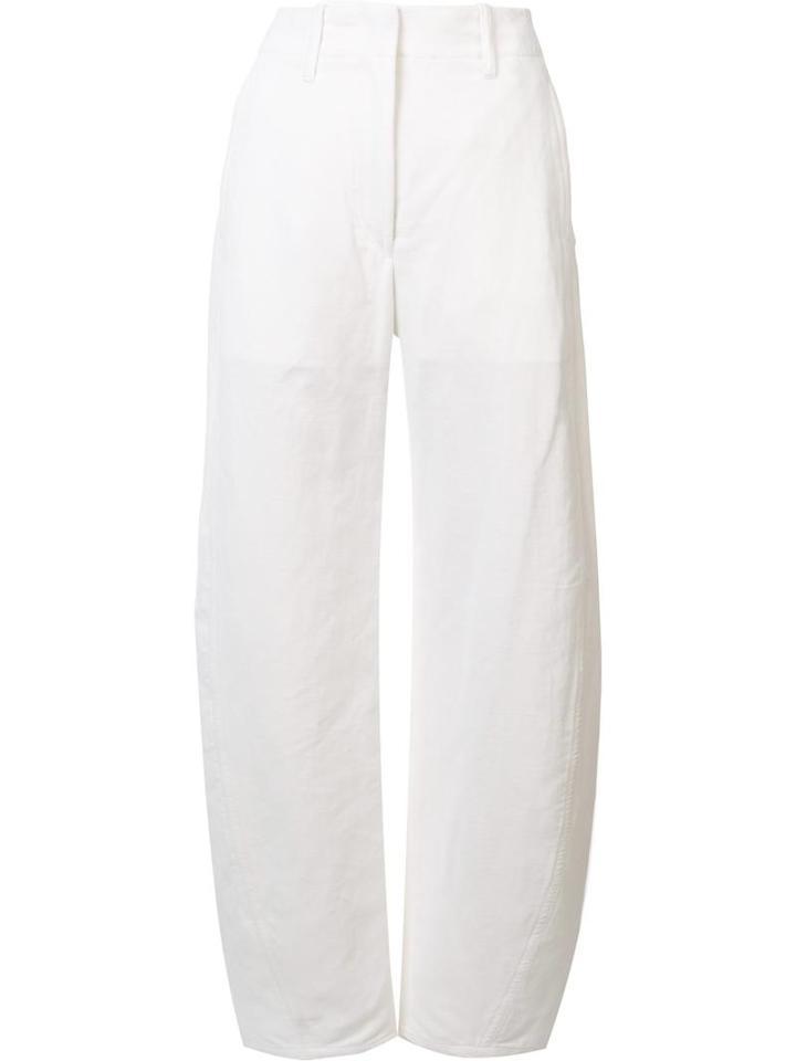 Lemaire 'large Twisted' Trousers, Women's, Size: 36, White, Cotton/linen/flax
