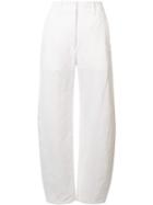 Lemaire 'large Twisted' Trousers, Women's, Size: 36, White, Cotton/linen/flax