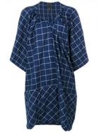 Bernhard Willhelm Check Embroidered Dress - Blue