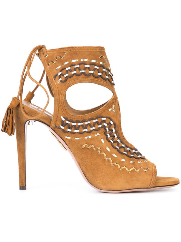 Aquazzura 'sexy Thing' Sandals - Brown