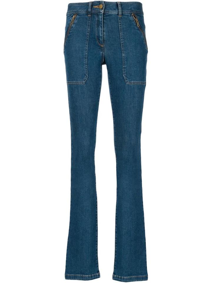Veronica Beard Flared Jeans, Women's, Size: 8, Blue, Cotton/polyester/spandex/elastane
