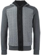 Christian Pellizzari Cable Knit Panel Hoodie