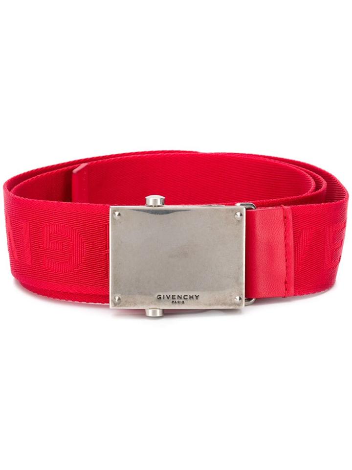 Givenchy Logo Plaque Belt - Red
