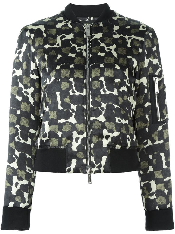 Dsquared2 Splatter Pattern Bomber Jacket - Black