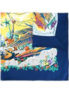 Hermès Vintage 'abude' Printed Scarf, Women's, Blue