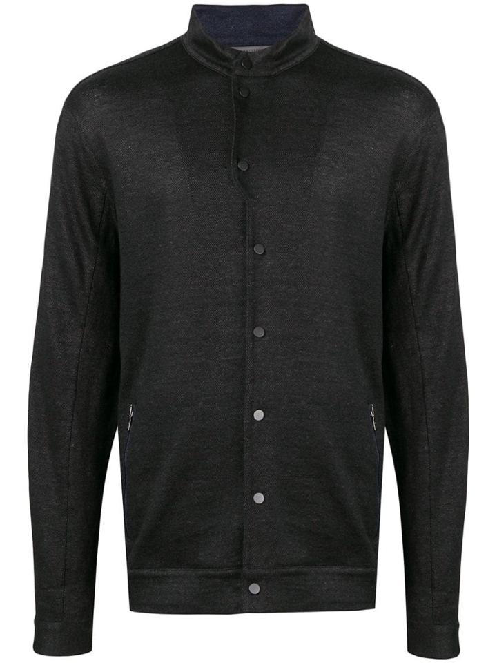 John Varvatos Button-up Bomber Jacket - Black