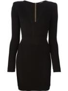 Balmain V-neck Knit Dress