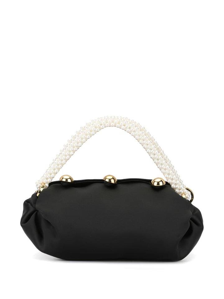 0711 Small Nino Pearl-handle Tote - Black