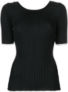 Proenza Schouler Ribbed Fitted T-shirt - Black