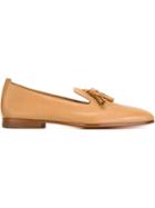 Santoni Tassel Detail Loafers, Women's, Size: 38, Nude/neutrals, Leather