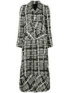 Comme Des Garçons Vintage Plaid Asymmetric Skirt Suit - White