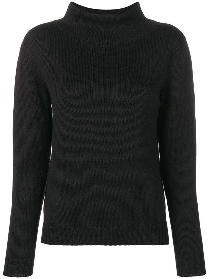 Blanca Turtleneck Knitted Sweater - Black