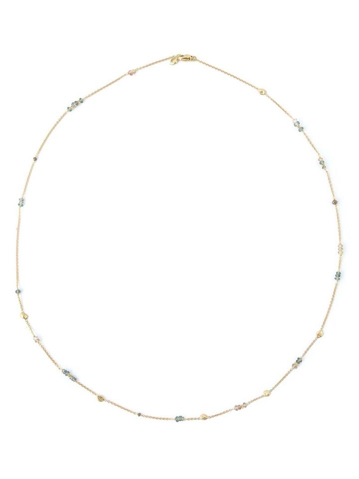 Natasha Collis Sapphire Single Chain Necklace, Women's, Metallic