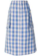 Sofie D'hoore Gingham Midi Skirt - Blue