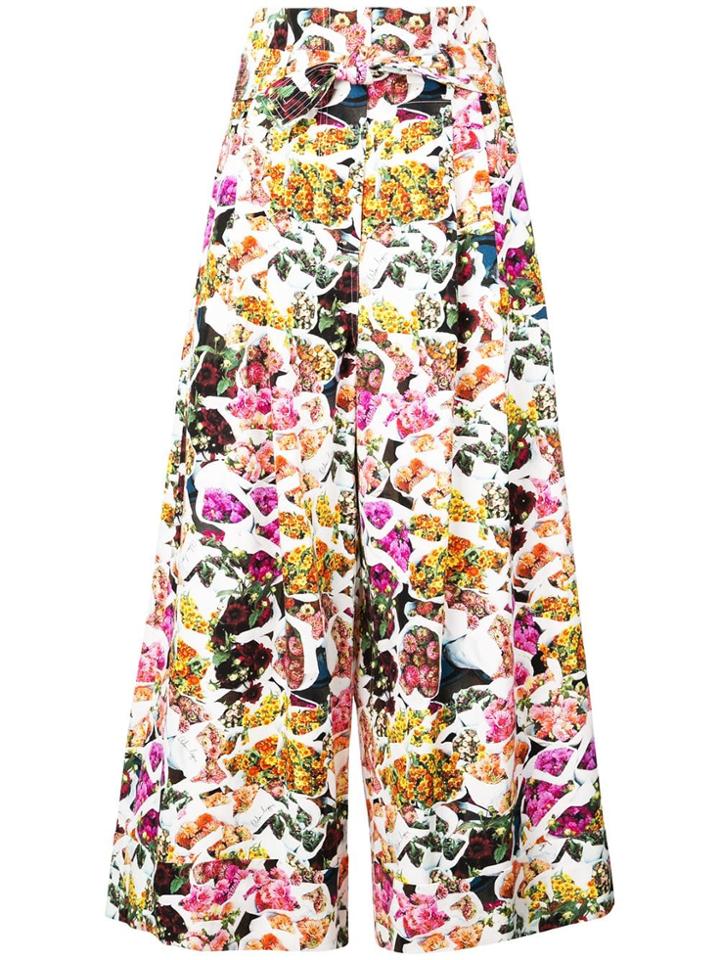 Adam Lippes Printed Cropped Trousers - Multicolour
