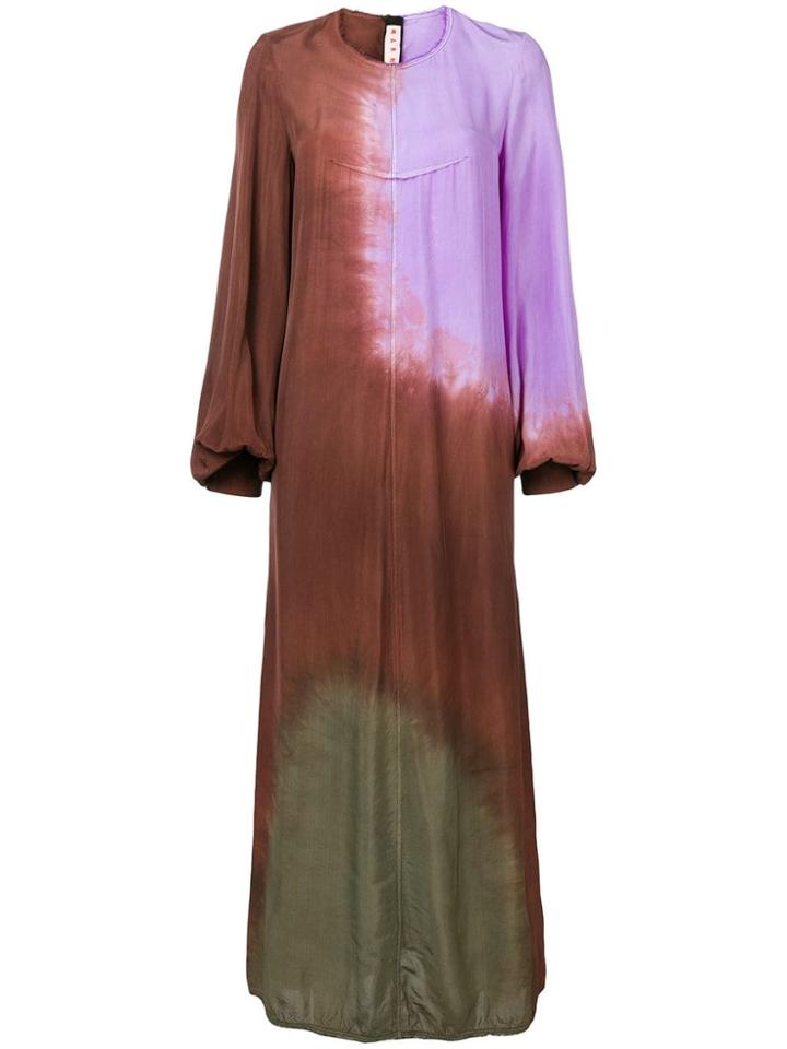 Marni Tie-dye Print Dress - Brown