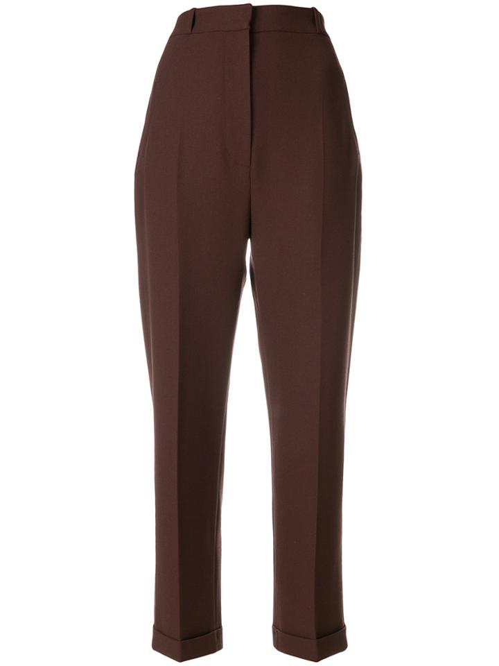 Jacquemus Creased Tapered Trousers - Brown