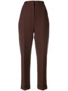 Jacquemus Creased Tapered Trousers - Brown